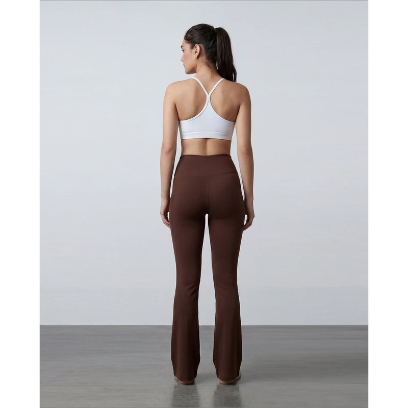 Brown Flared Yoga Pants | Montivo Pakistan