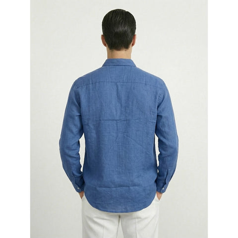 Blue Irish Linen Oversized Shirt | Montivo Pakistan