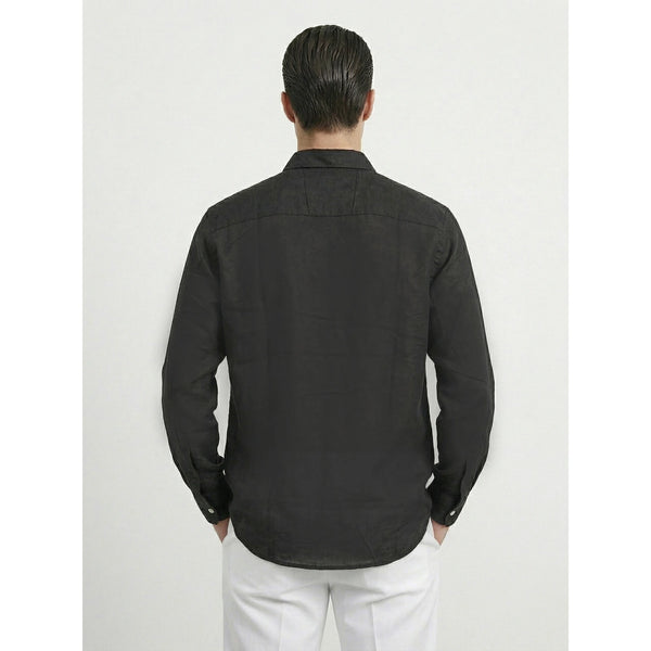 Black Irish Linen Oversized Shirt | Montivo Pakistan