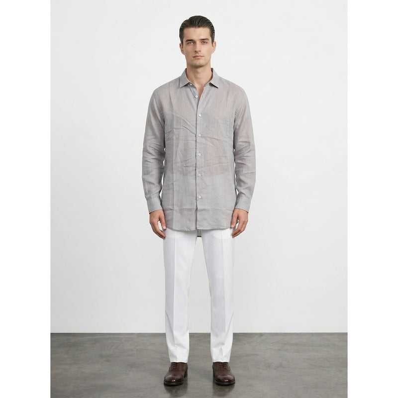 Grey Irish Linen Oversized Shirt | Montivo Pakistan