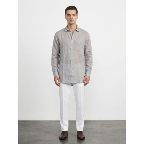 Grey Irish Linen Oversized Shirt | Montivo Pakistan