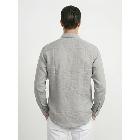 Grey Irish Linen Oversized Shirt | Montivo Pakistan