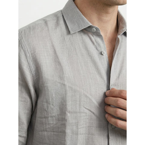 Grey Irish Linen Oversized Shirt | Montivo Pakistan