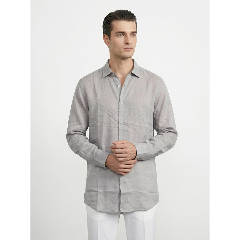 Grey Irish Linen Oversized Shirt | Montivo Pakistan