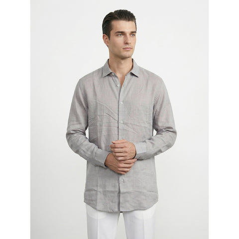 Grey Irish Linen Oversized Shirt | Montivo Pakistan