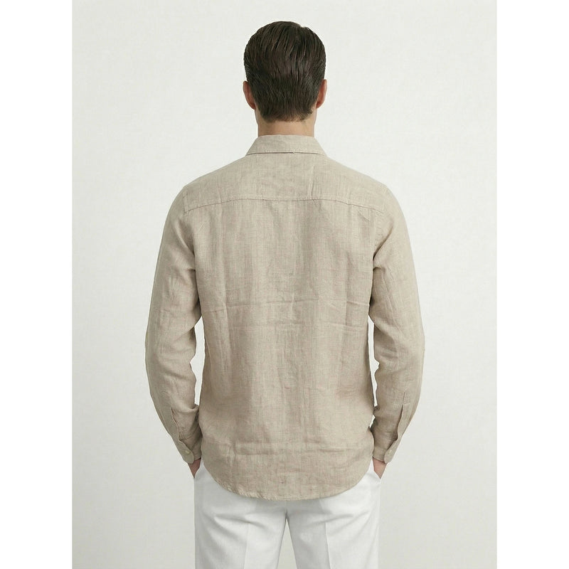 Beige Irish Linen Oversized Shirt | Montivo Pakistan