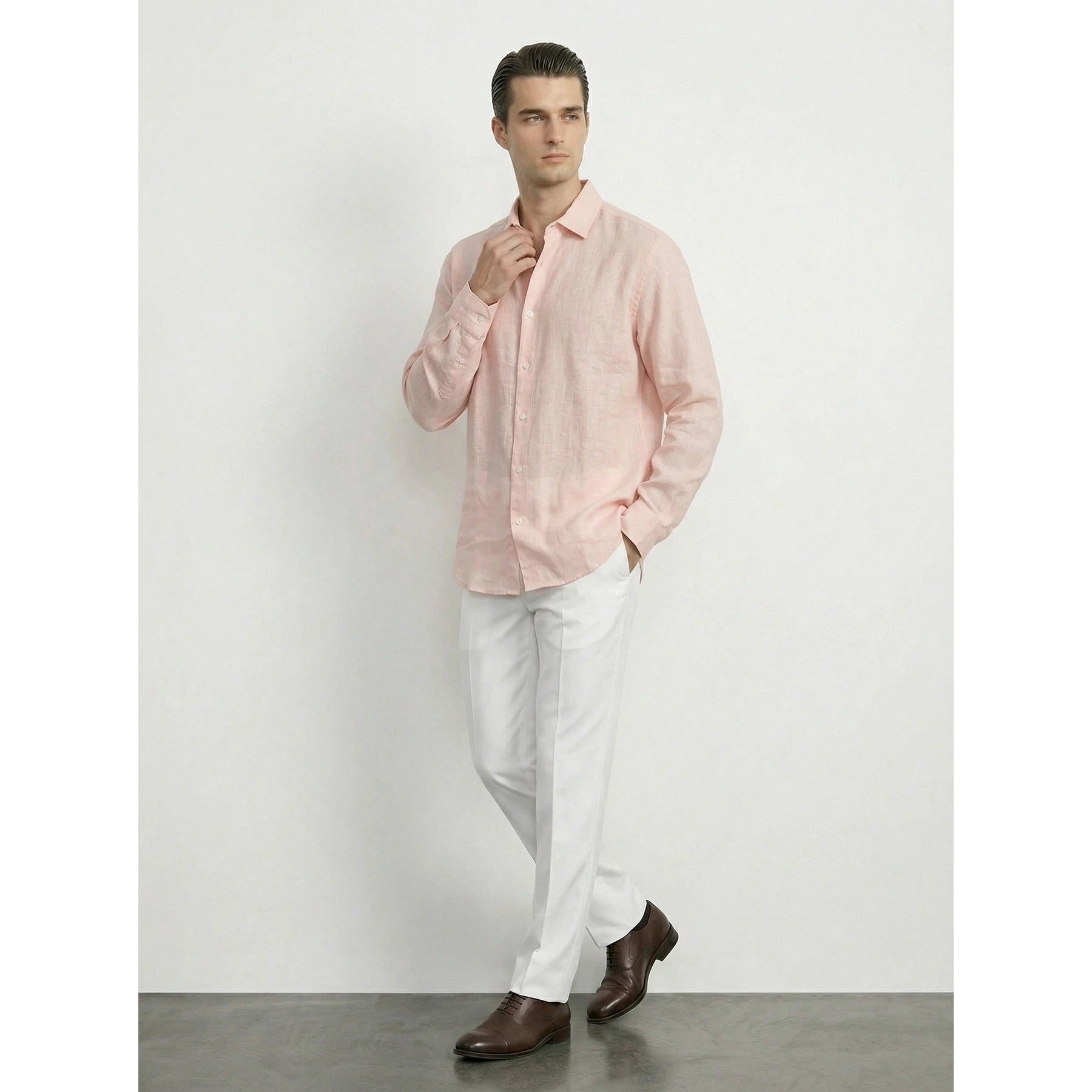 Pink Irish Linen Oversized Shirt | Montivo Pakistan