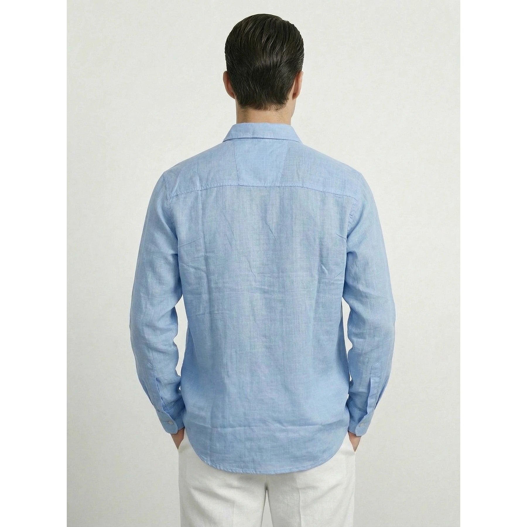 Sky Blue Irish Linen Oversized Shirt | Montivo Pakistan