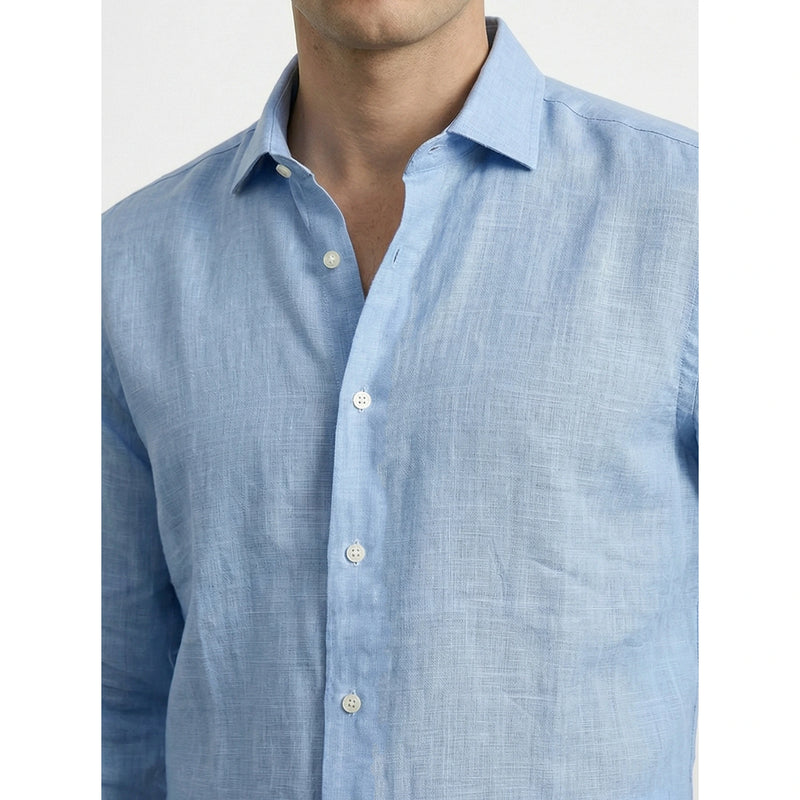 Sky Blue Irish Linen Oversized Shirt | Montivo Pakistan