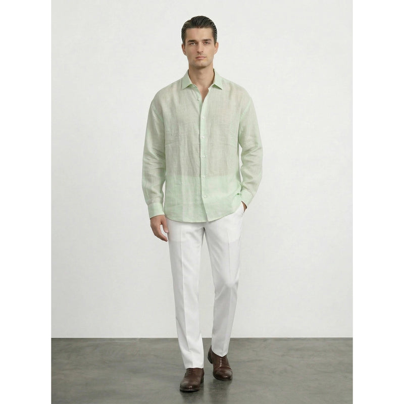 Light Green Irish Linen Oversized Shirt | Montivo Pakistan