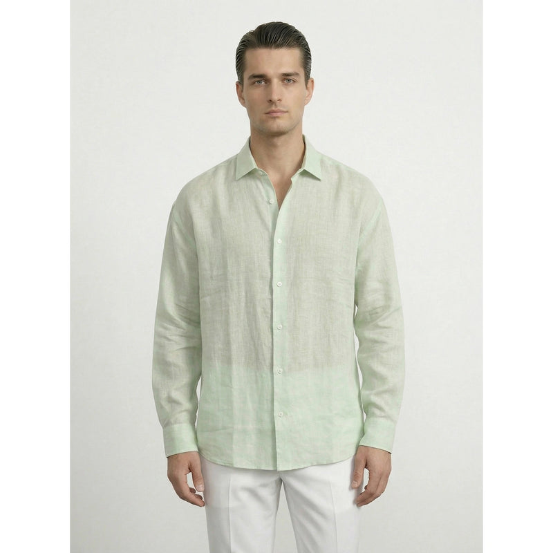 Light Green Irish Linen Oversized Shirt | Montivo Pakistan