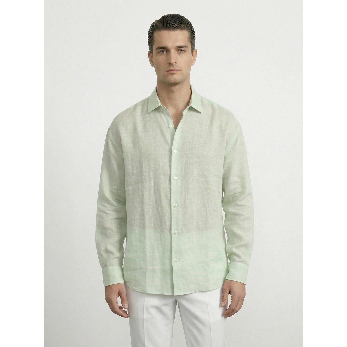 Light Green Irish Linen Oversized Shirt | Montivo Pakistan