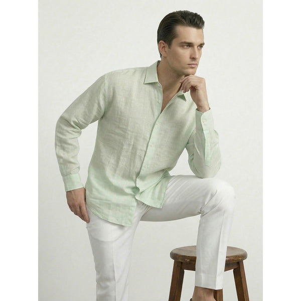 Light Green Irish Linen Oversized Shirt | Montivo Pakistan