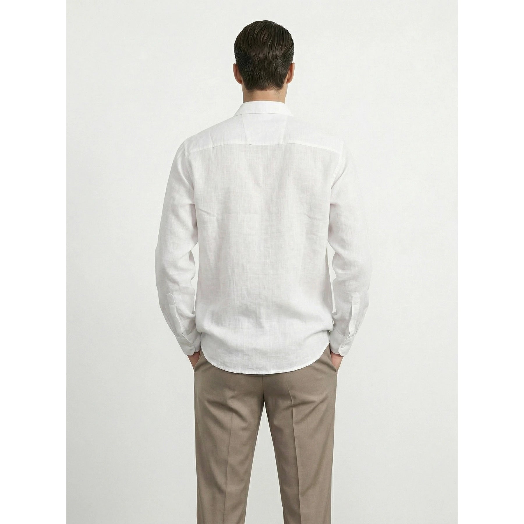 White Irish Linen Oversized Shirt | Montivo Pakistan