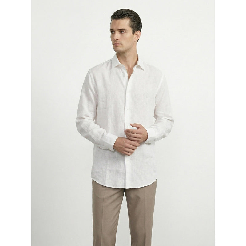 White Irish Linen Oversized Shirt | Montivo Pakistan