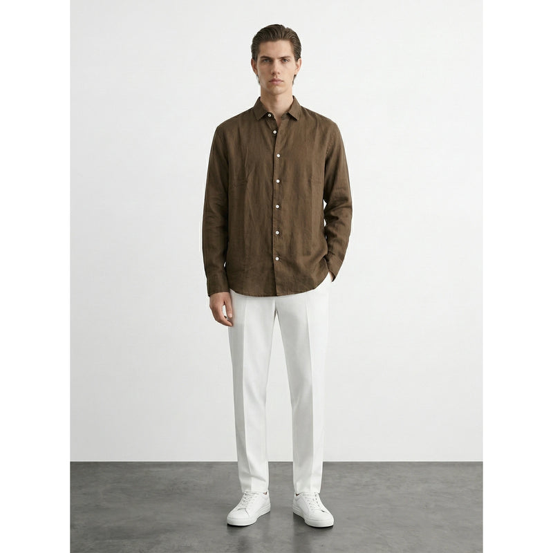 Brown Linen Oversized Shirt | Montivo Pakistan