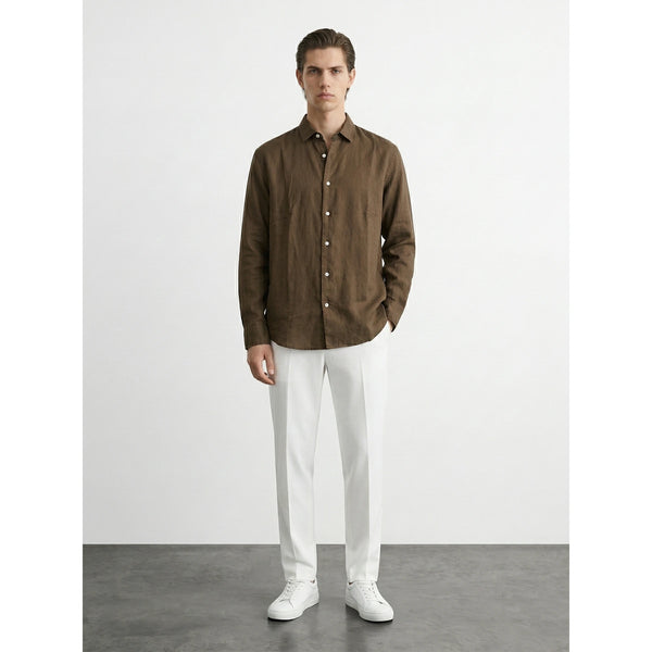 Brown Linen Oversized Shirt | Montivo Pakistan