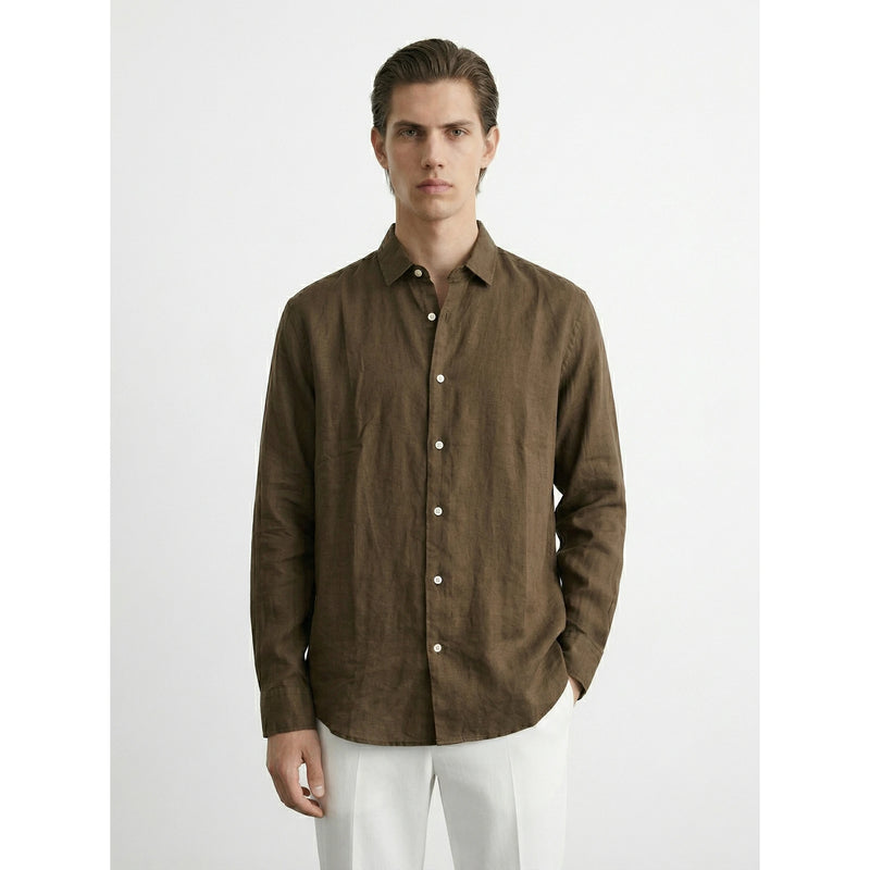 Brown Linen Oversized Shirt | Montivo Pakistan