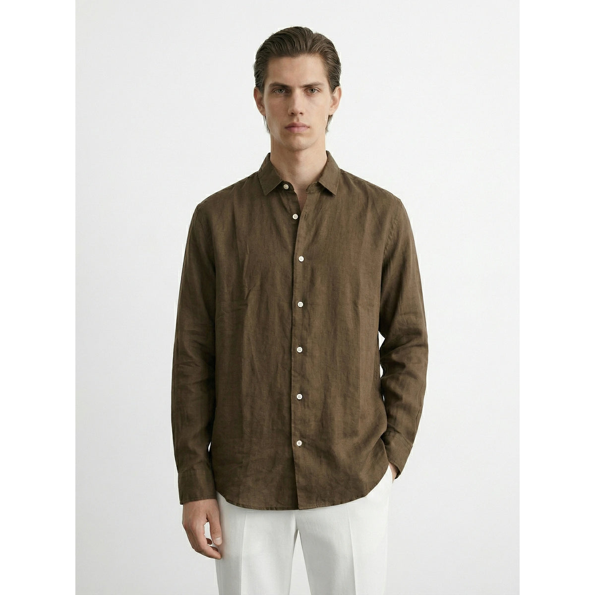 Brown Linen Oversized Shirt | Montivo Pakistan