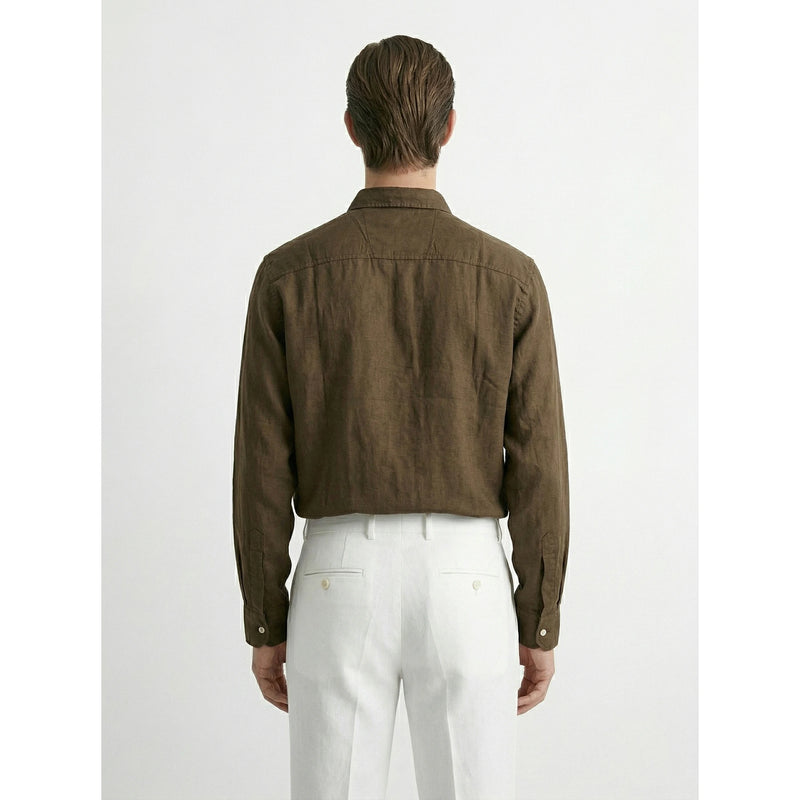 Brown Linen Oversized Shirt | Montivo Pakistan