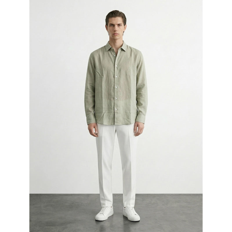 Light Green Linen Oversized Shirt | Montivo Pakistan