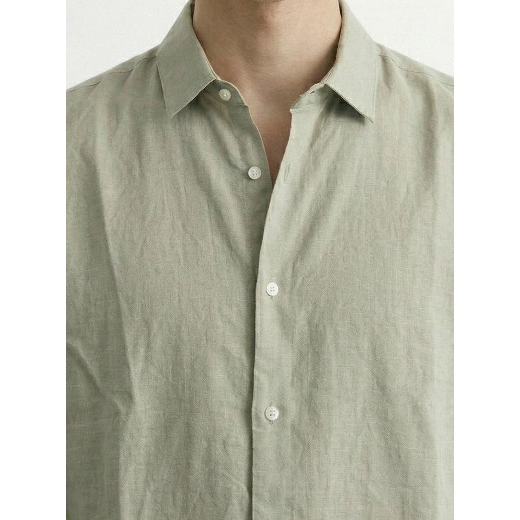 Light Green Linen Oversized Shirt | Montivo Pakistan