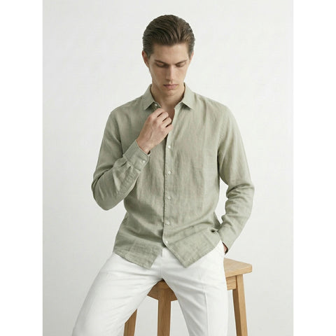 Light Green Linen Oversized Shirt | Montivo Pakistan