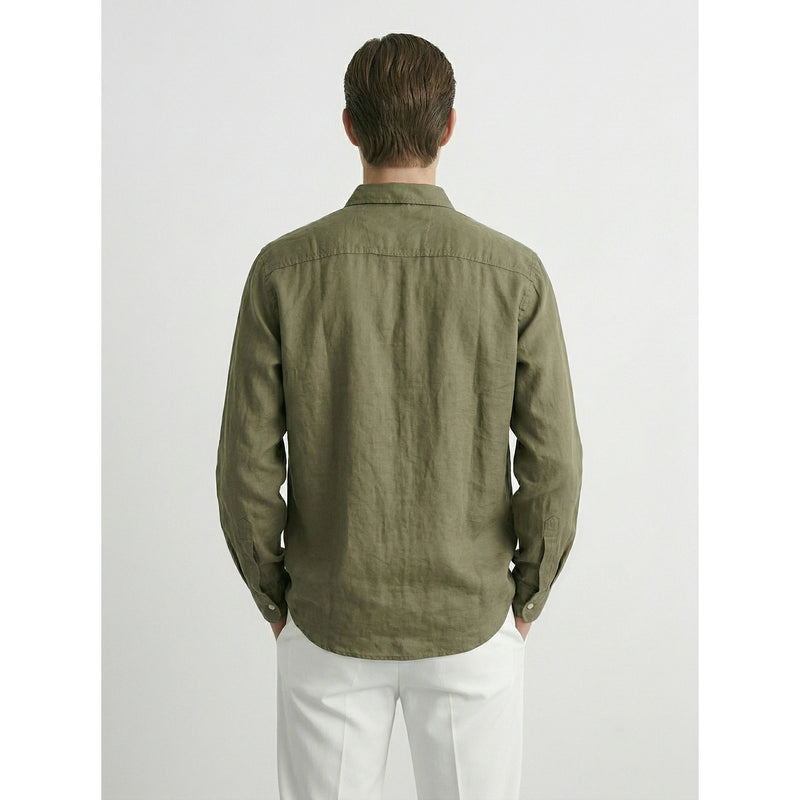 Olive Linen Oversized Shirt | Montivo Pakistan