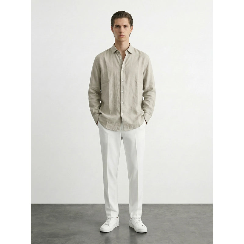 Ivory Linen Oversized Shirt | Montivo Pakistan