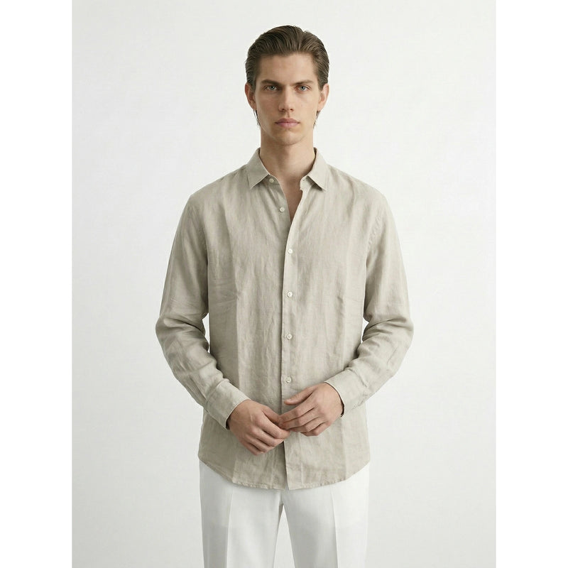 Ivory Linen Oversized Shirt | Montivo Pakistan