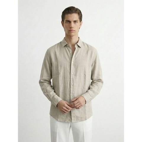 Ivory Linen Oversized Shirt | Montivo Pakistan