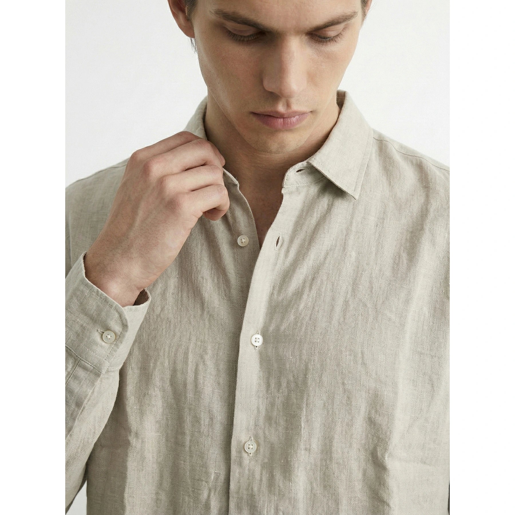 Ivory Linen Oversized Shirt | Montivo Pakistan