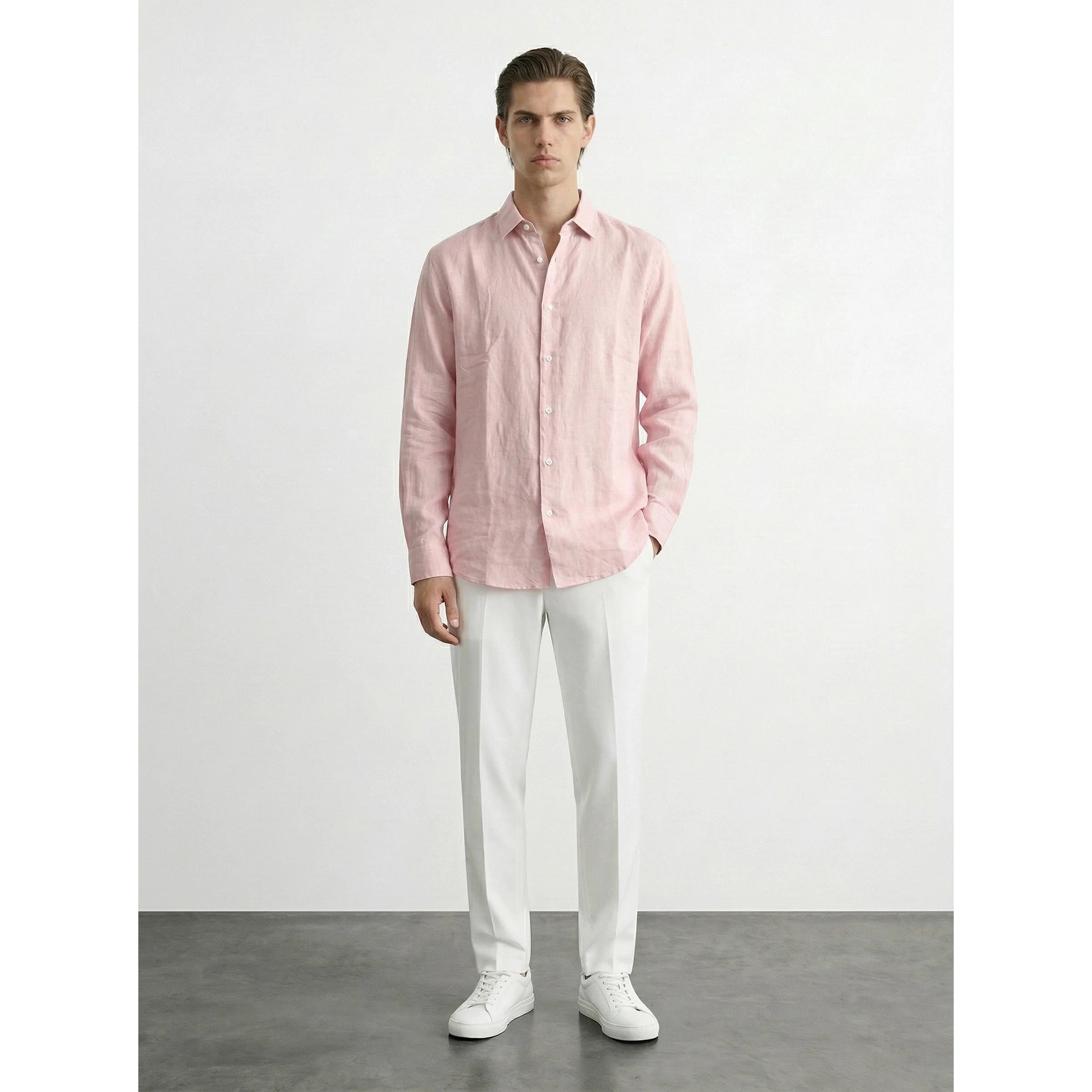 Pink Linen Oversized Shirt | Montivo Pakistan