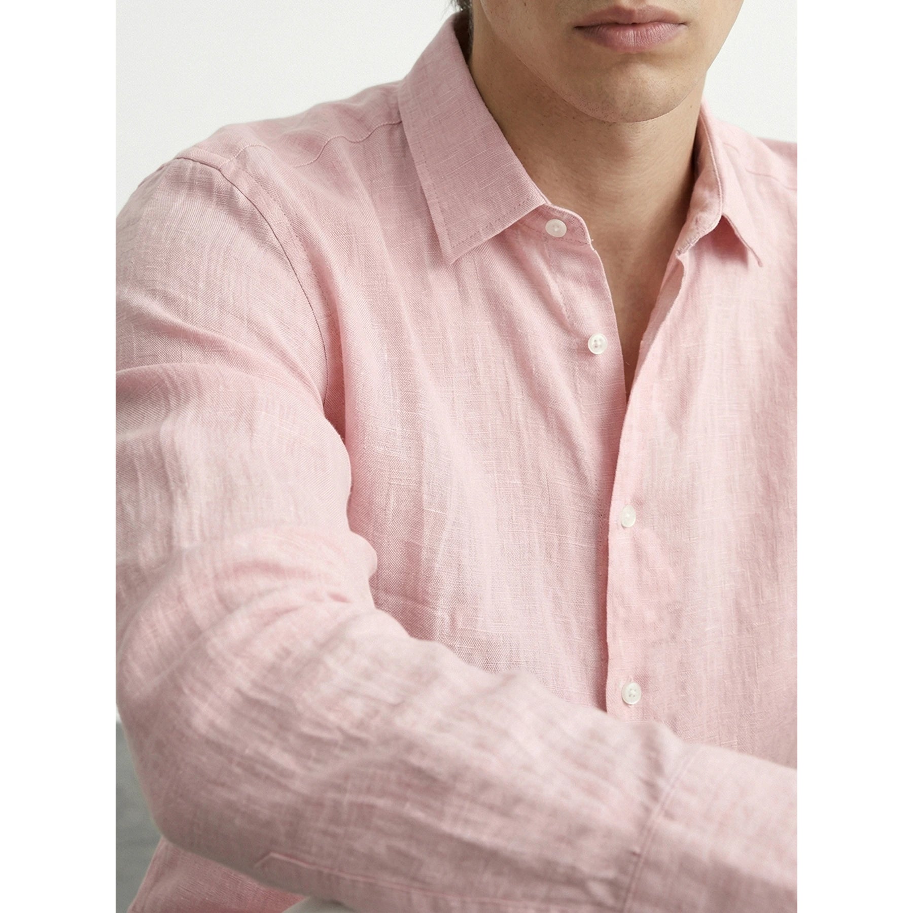 Pink Linen Oversized Shirt | Montivo Pakistan