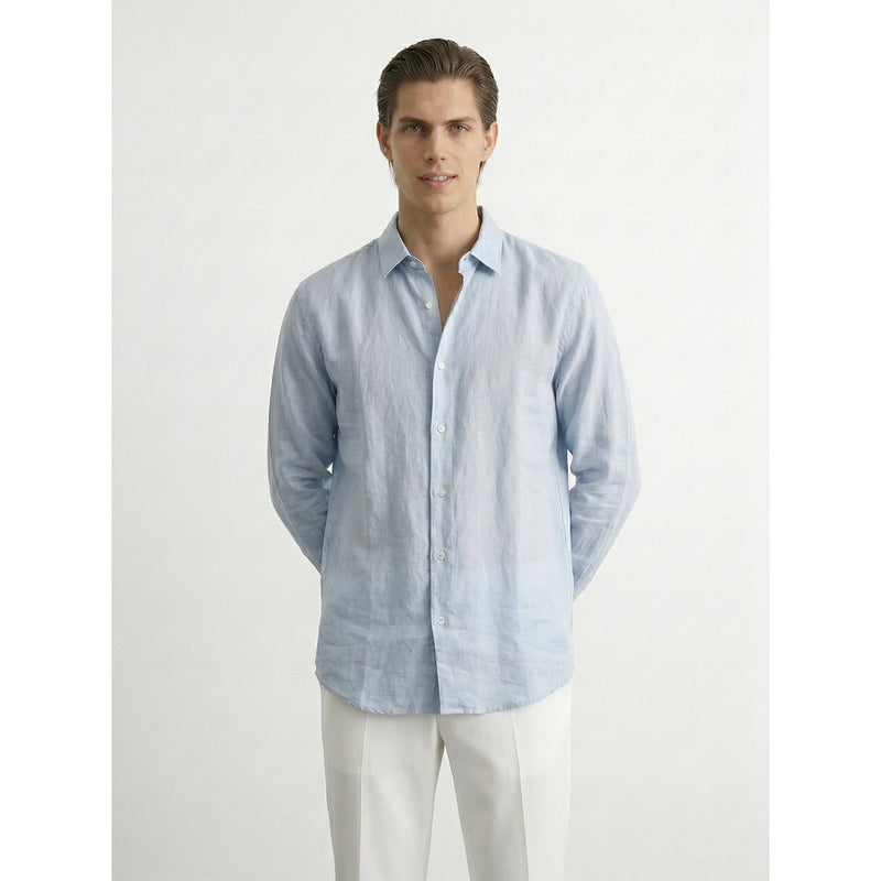 Light Blue Linen Oversized Shirt | Montivo Pakistan