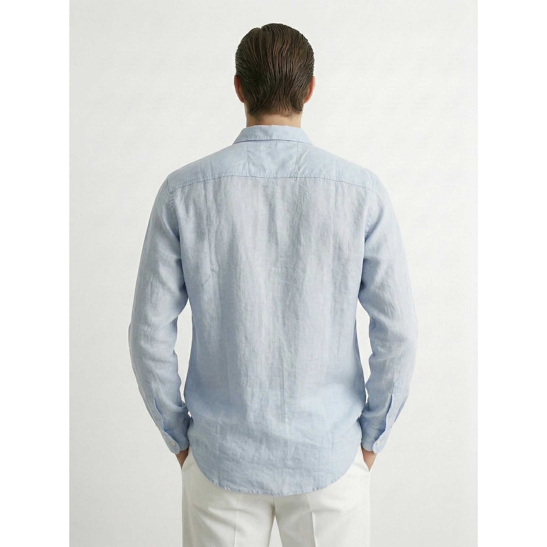 Light Blue Linen Oversized Shirt | Montivo Pakistan
