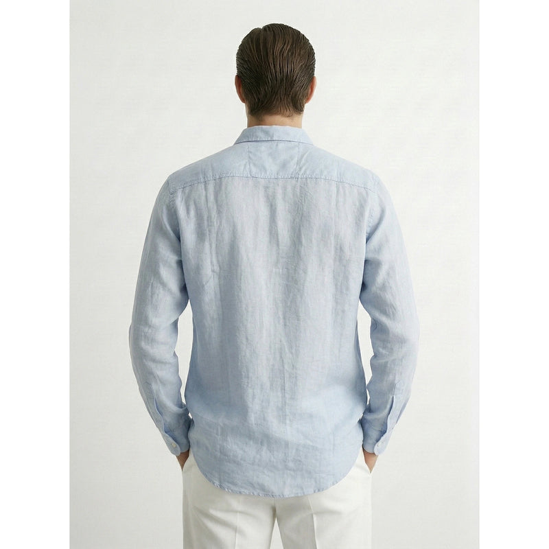 Light Blue Linen Oversized Shirt | Montivo Pakistan