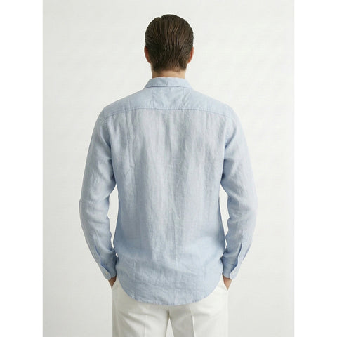Light Blue Linen Oversized Shirt | Montivo Pakistan