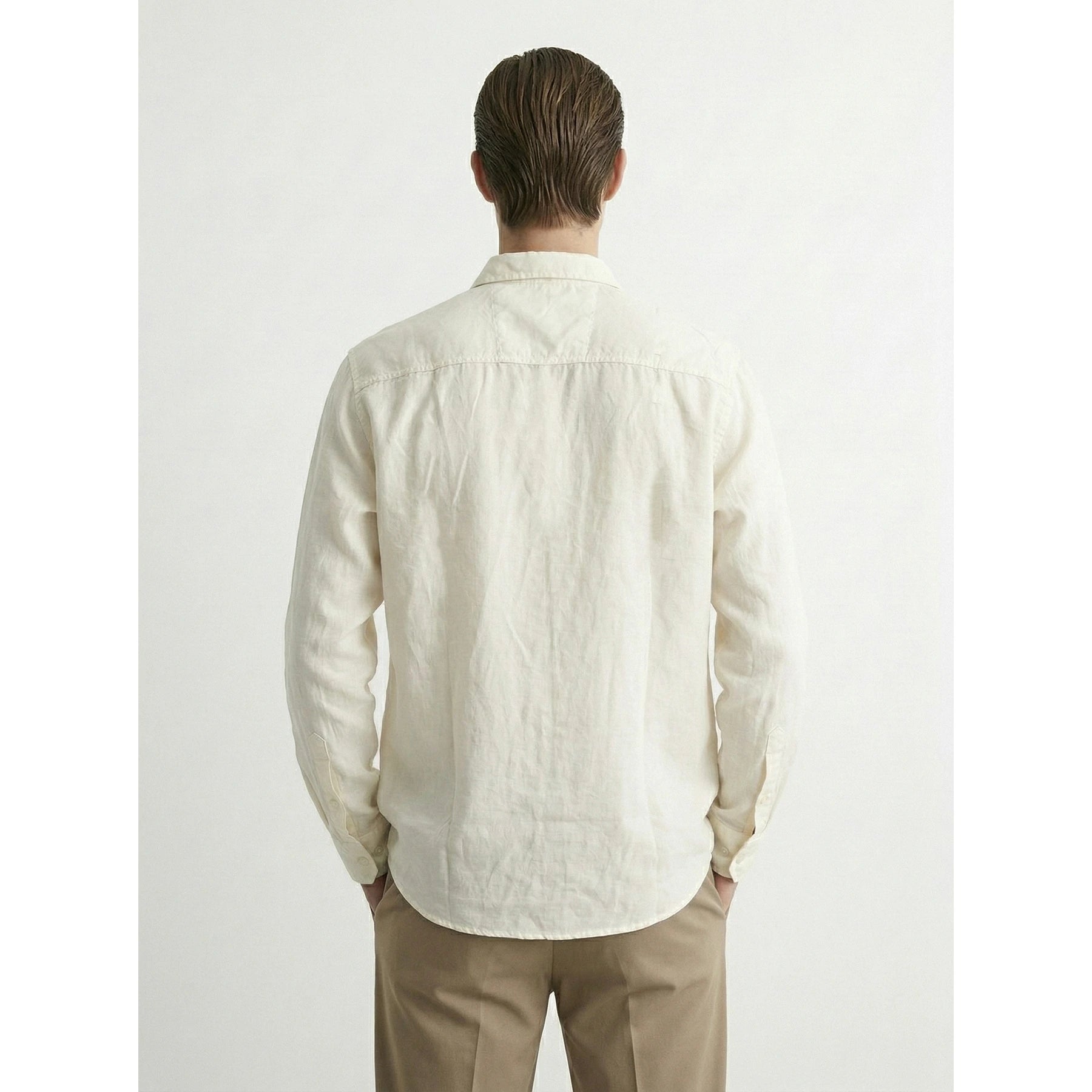 Ecru Linen Oversized Shirt | Montivo Pakistan