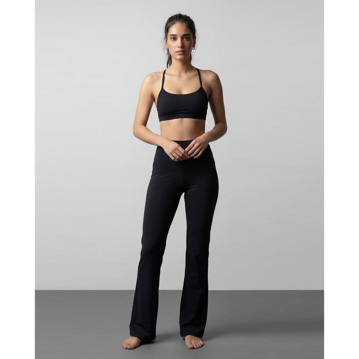 Black Flared Yoga Pants | Montivo Pakistan