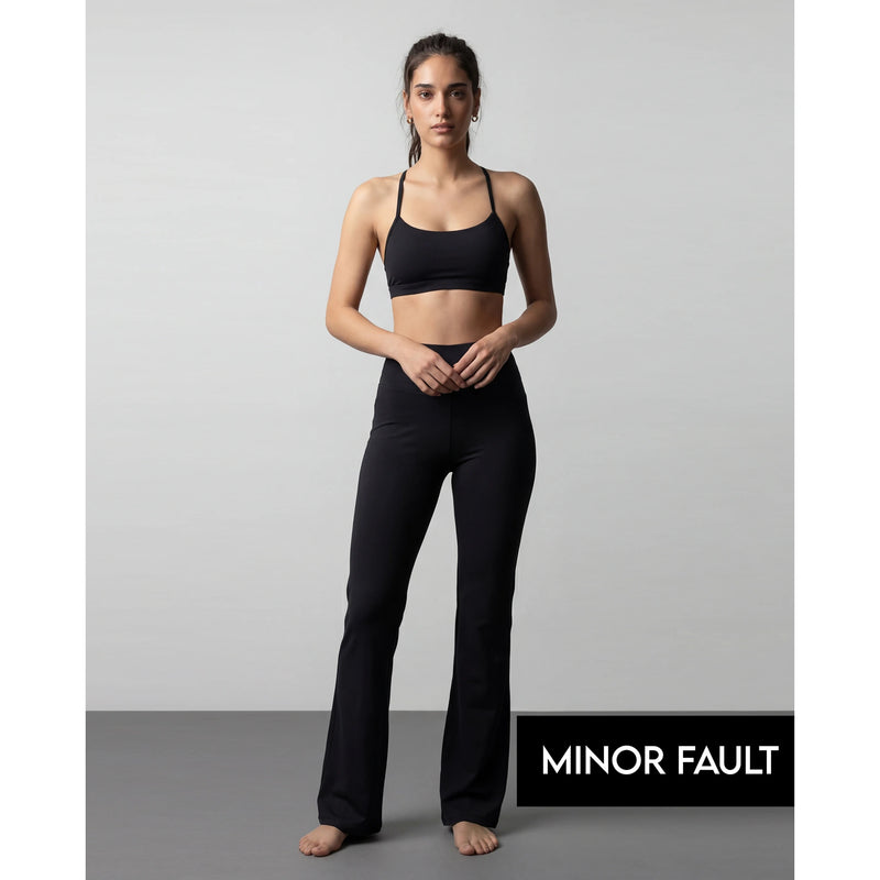 (Minor Fault) Black Flared Yoga Pants | Montivo Pakistan