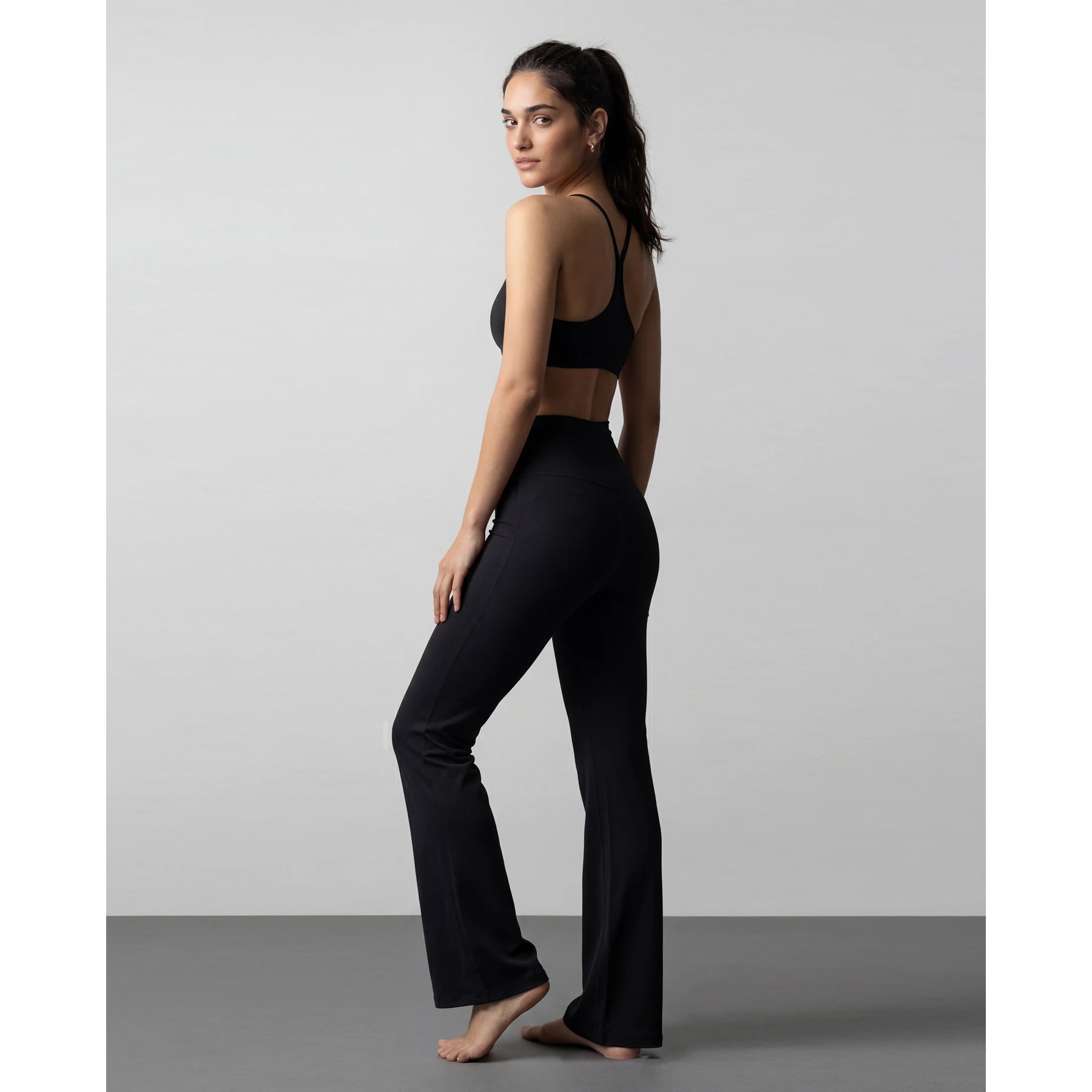 Black Flared Yoga Pants | Montivo Pakistan