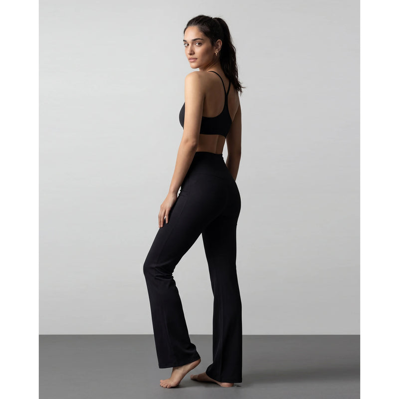 Black Flared Yoga Pants | Montivo Pakistan