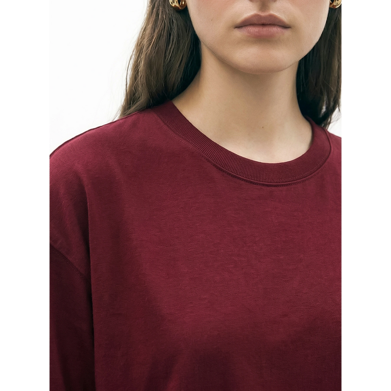 Burgundy Oversized Maxi Dress | Montivo Pakistan