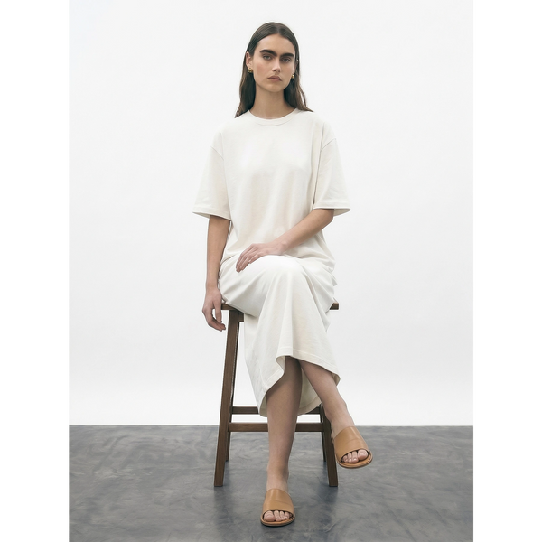 Off-White Oversized Maxi Dress | Montivo Pakistan