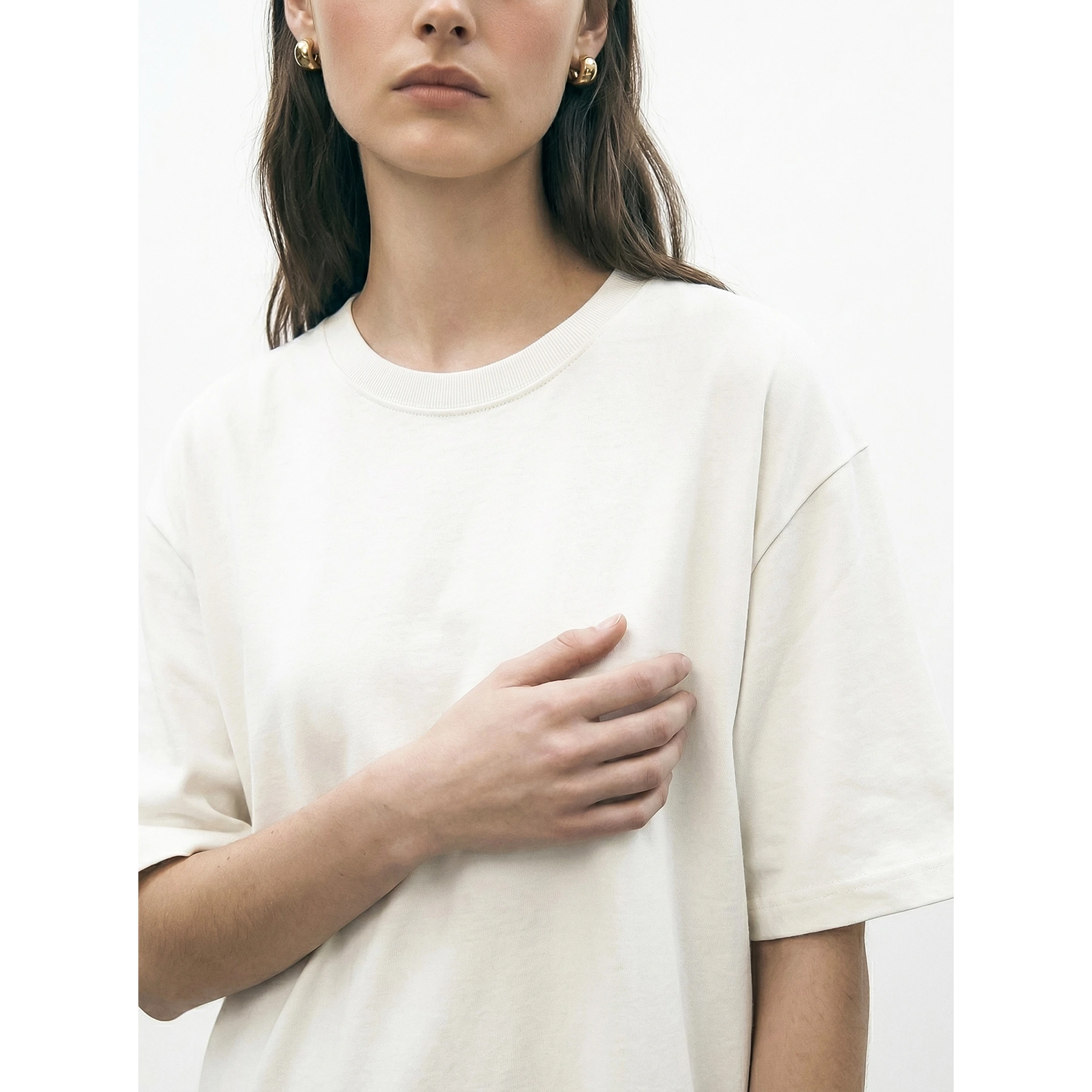 Off-White Oversized Maxi Dress | Montivo Pakistan