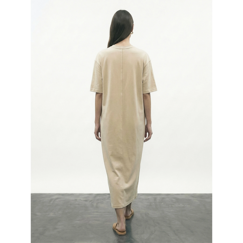 Beige Oversized Maxi Dress | Montivo Pakistan