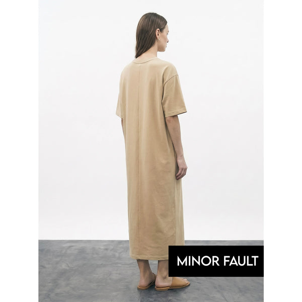 (Minor Fault) Wheat Oversized Maxi Dress | Montivo Pakistan