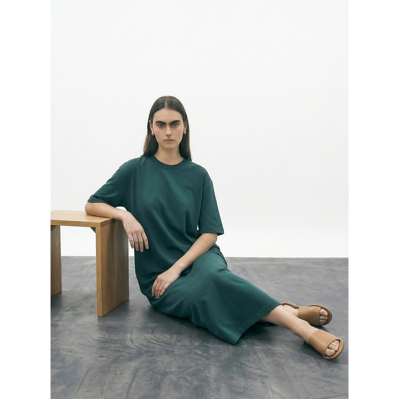 Teal Oversized Maxi Dress | Montivo Pakistan