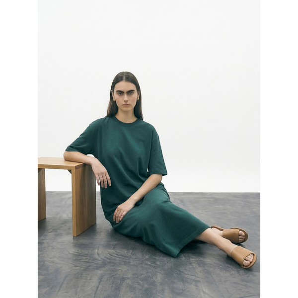 Teal Oversized Maxi Dress | Montivo Pakistan